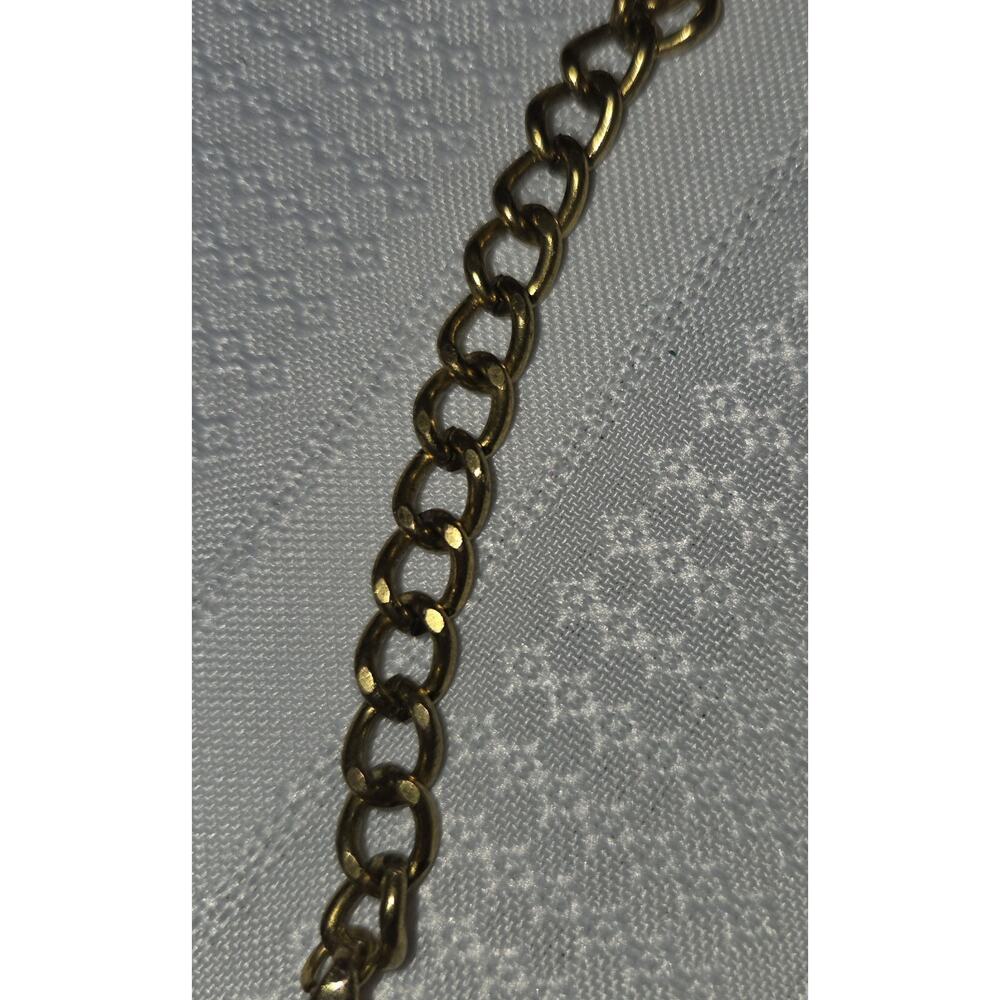 Cleopatra Statement Necklace Egyptian Revival Orange Gems Gold-Tone 18" Costume - Picture 10 of 10